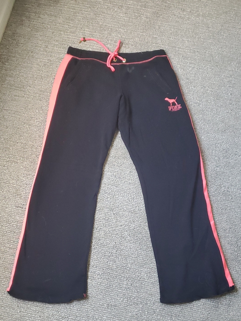 Victoria Secret Pink Limited Edition Black and Pink Track Pants